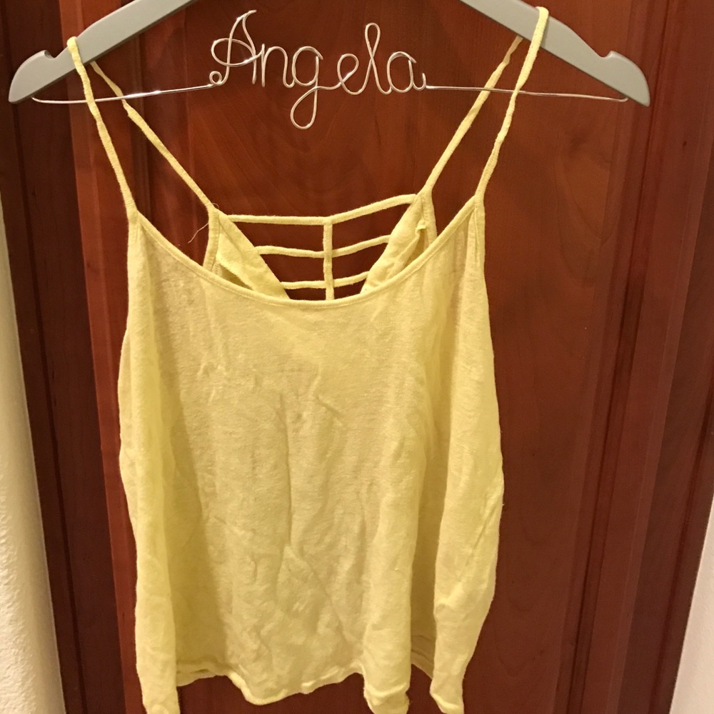 Yellow cotton crop top