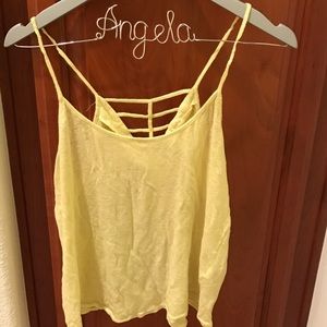 Yellow cotton crop top