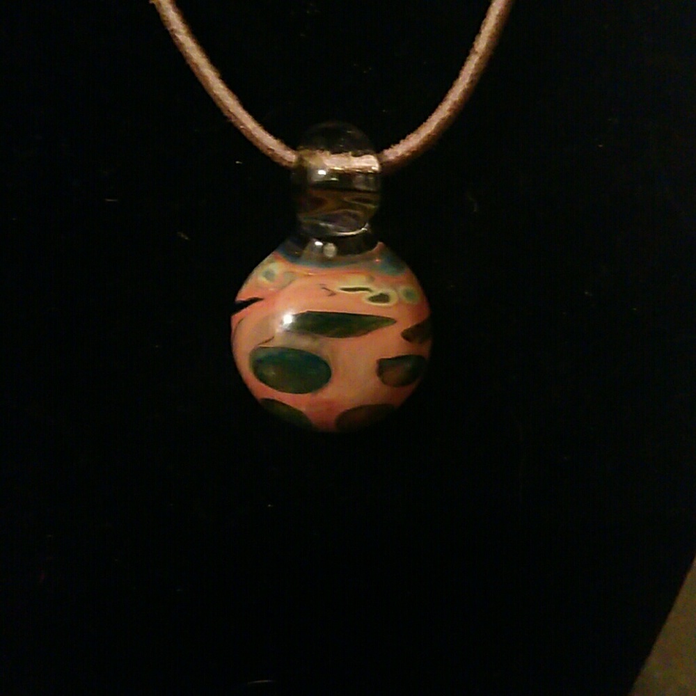 Hand blown glass necklace