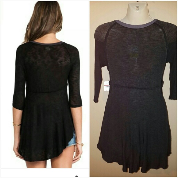 Free People Black Layering top - Picture 2 of 4
