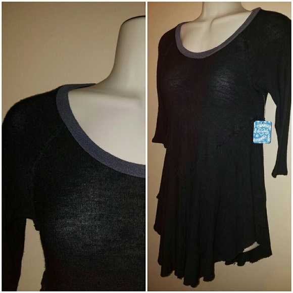 Free People Black Layering top - Picture 3 of 4