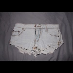 Light Wash Jean Shorts