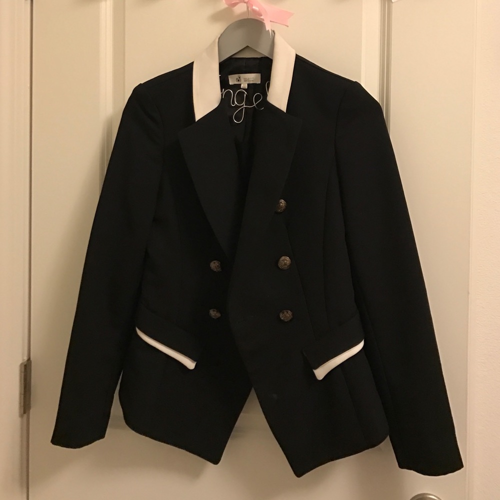 Two tone double breasted blazer