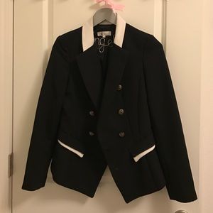 Two tone double breasted blazer