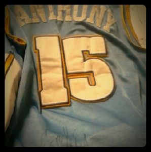Denver Nuggets Carmello Anthony Autographed Jersey