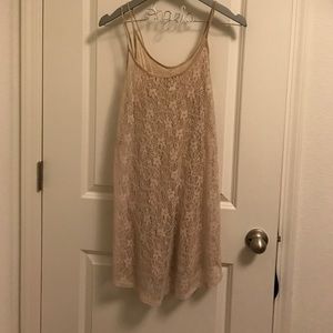 Floral lace strap dress