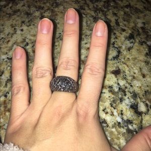 Lia Sophia Black Costume Ring