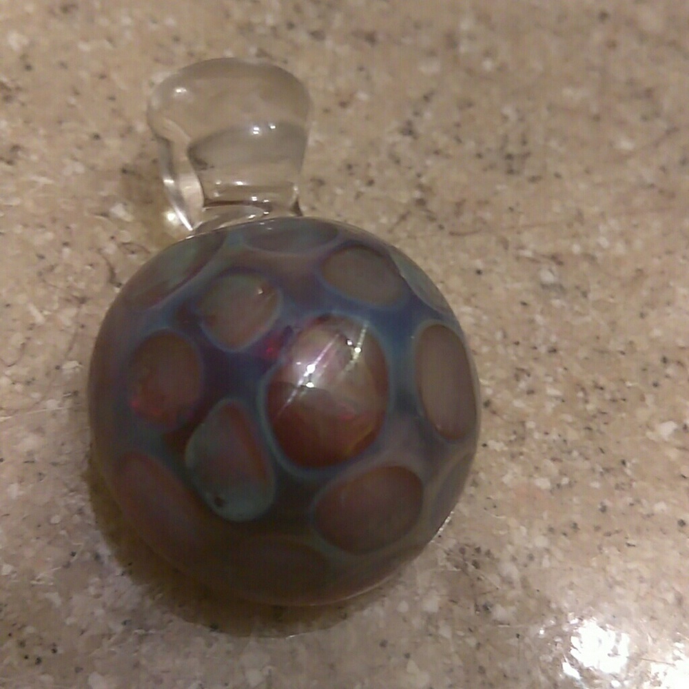 Hand blown glass necklace