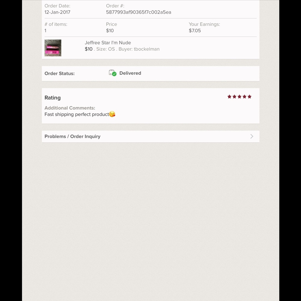 Rating thank you