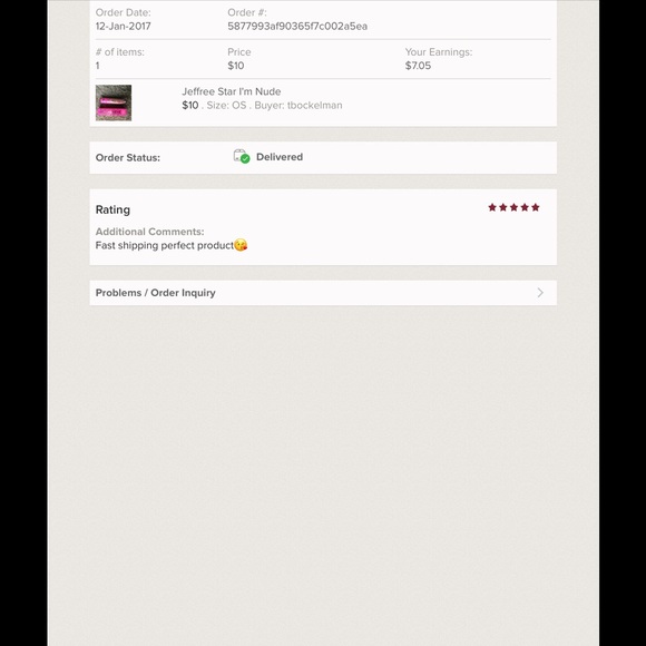 Rating thank you