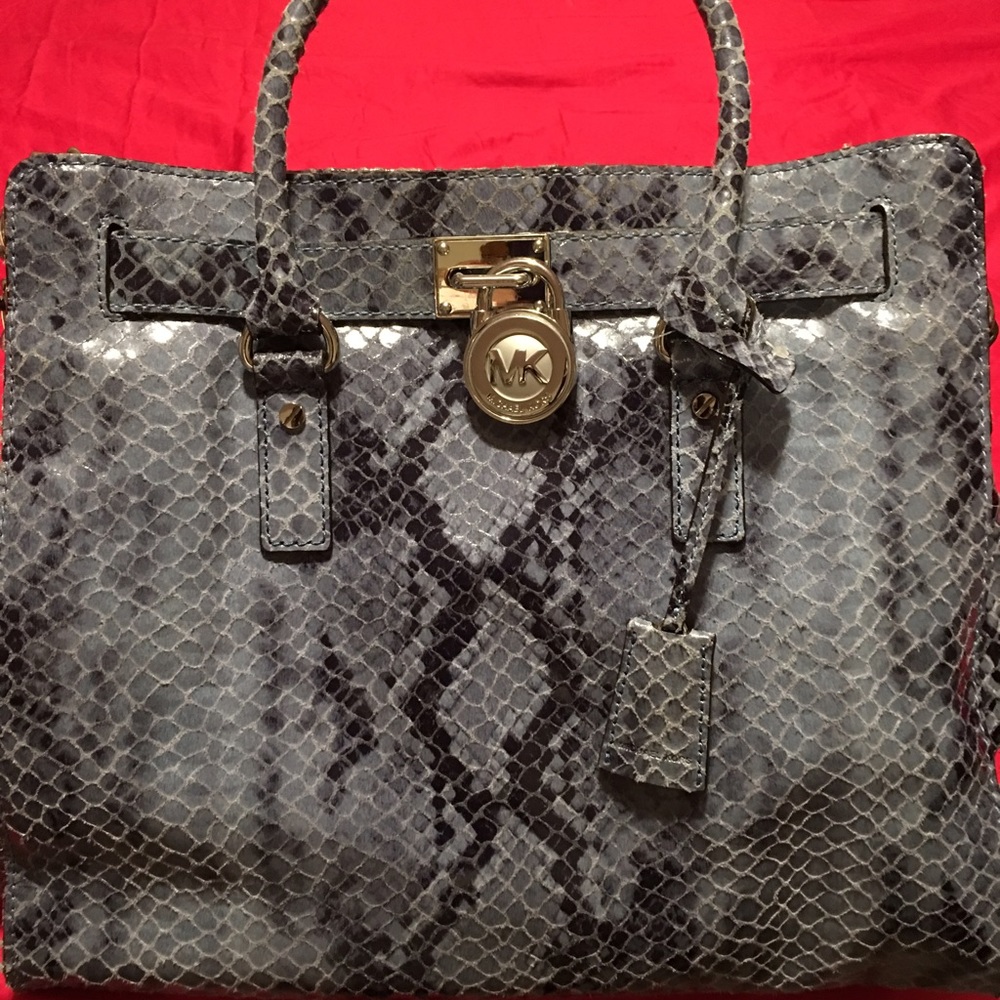 Authentic Michael kors Large Hamilton leather New