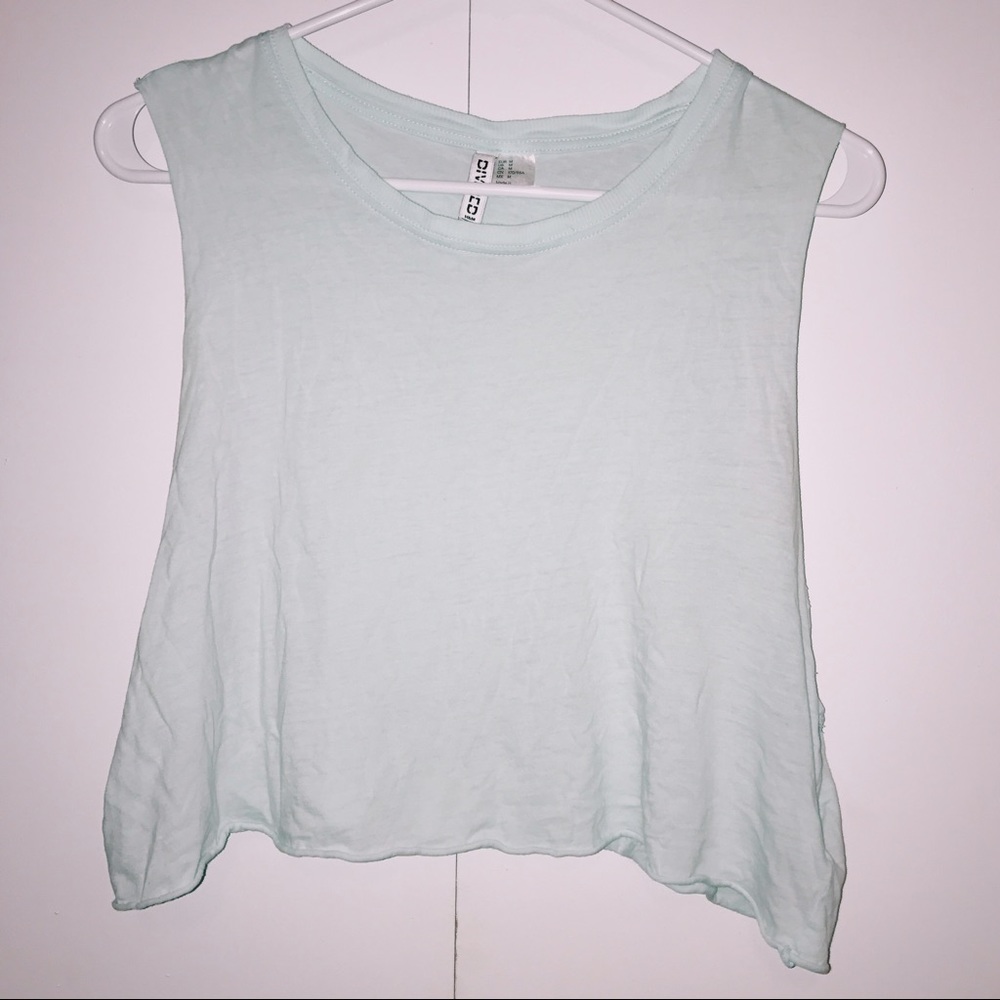 H&M • LIGHT BLUE • CROP TOP