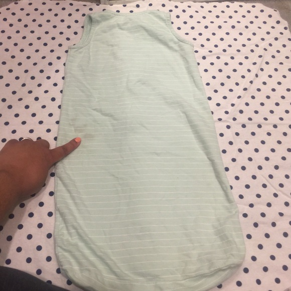 Baby mint green sleeveless front zip sleeper - Picture 4 of 4