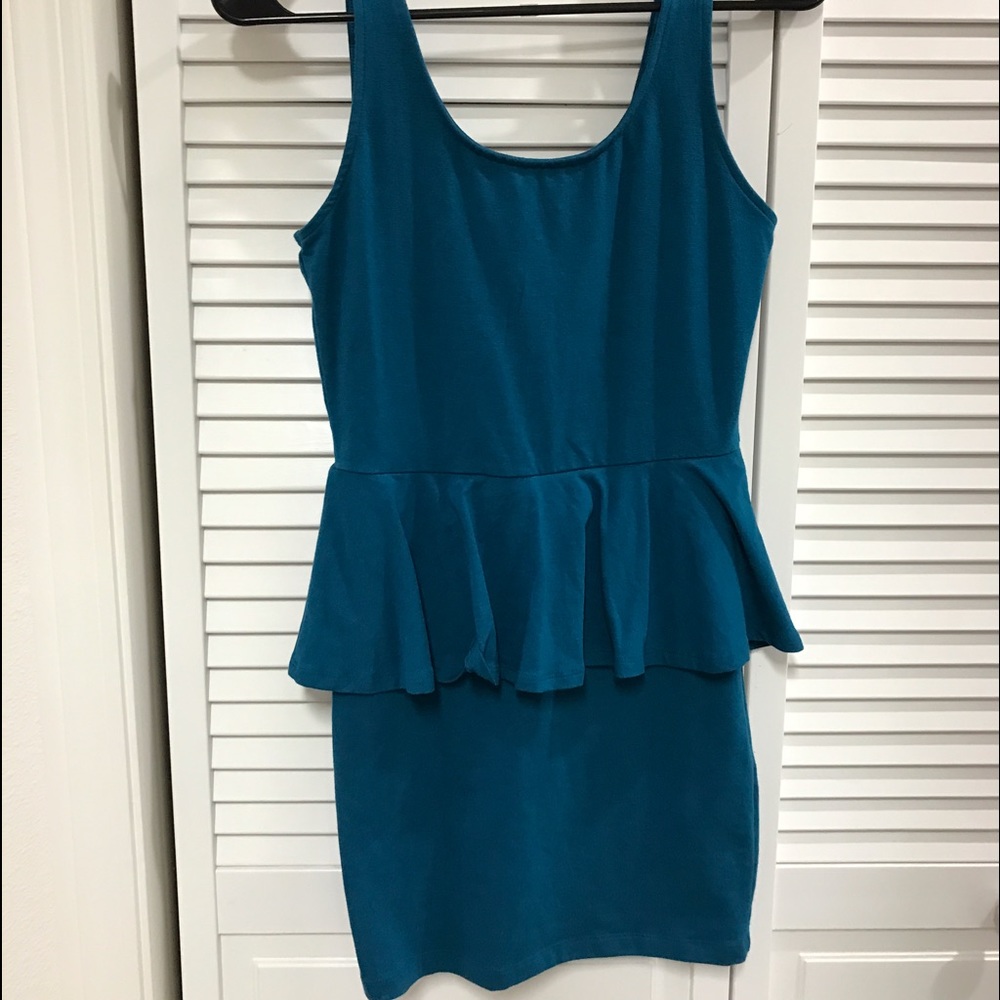 NWT Blue Peplum Dress