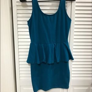 NWT Blue Peplum Dress