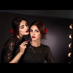 D&G Dolce and Gabbana Black/Red Cap Sleeve Dress