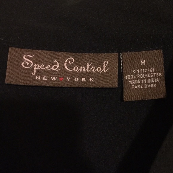 Black, sleeveless, button-down shirt dress. - Picture 4 of 4