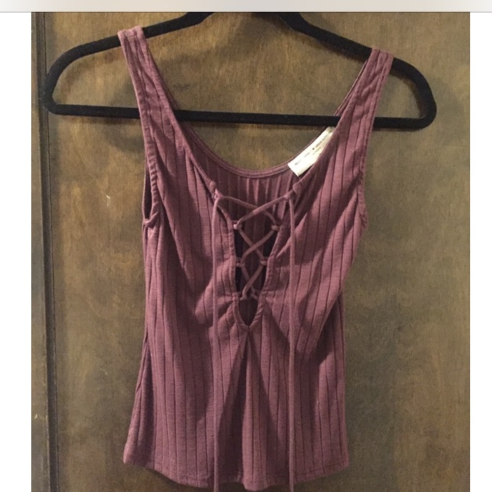 urban lace up tank top