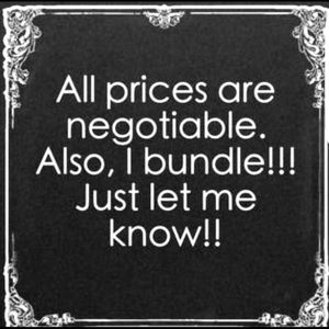 All prices negotiable