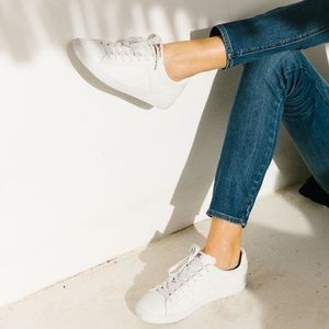 White Low-top Pony Shoe