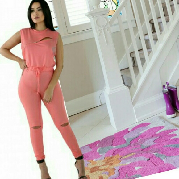 💛 [Large] Spring Cutout Fitted Jumpsuit - Picture 4 of 4