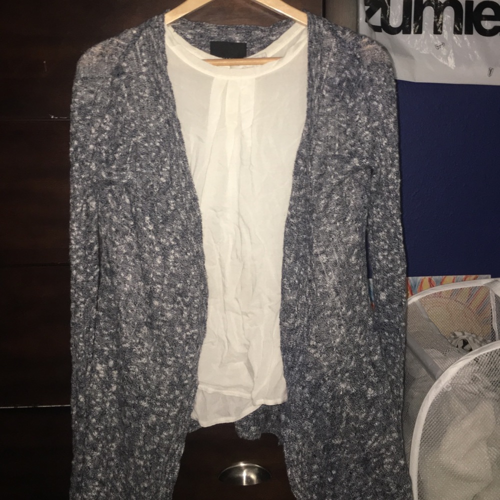 Grey Cynthia Rowley Cardigan Sweater