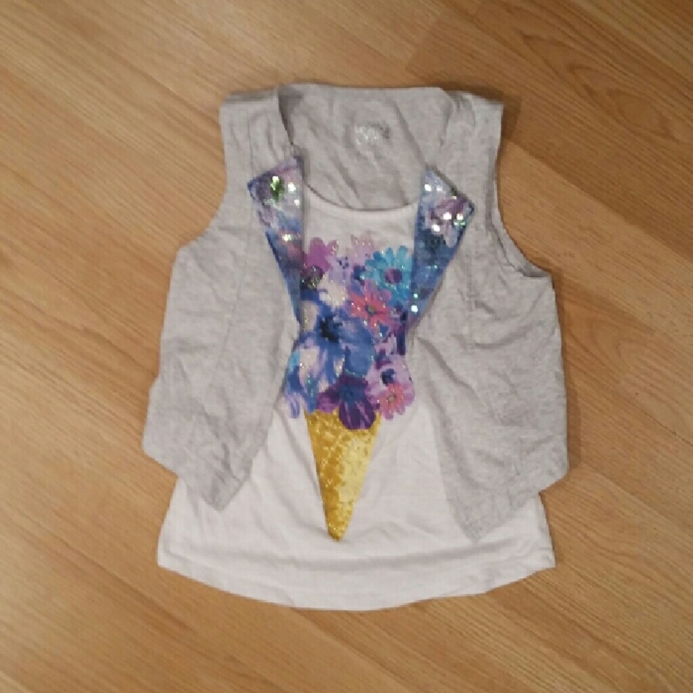 Justice Double Scoop Of Flowers Shirt