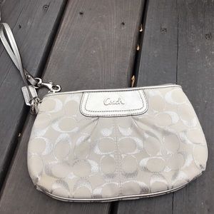 Coach silver wristlet 🎉
