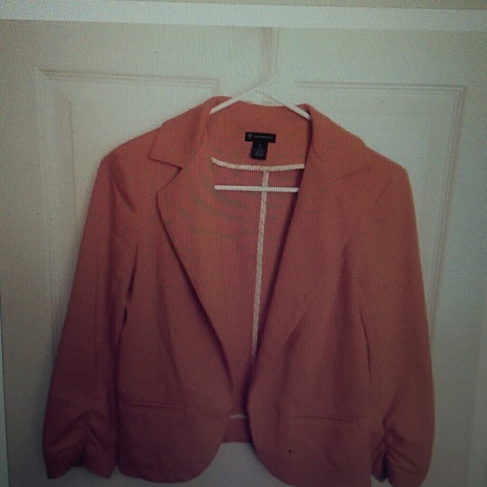 Cotton soft orange blazer