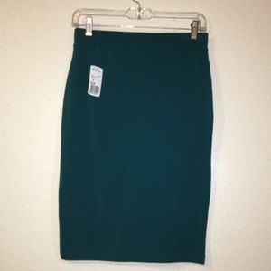 NWT F21 Teal Pencil Skirt