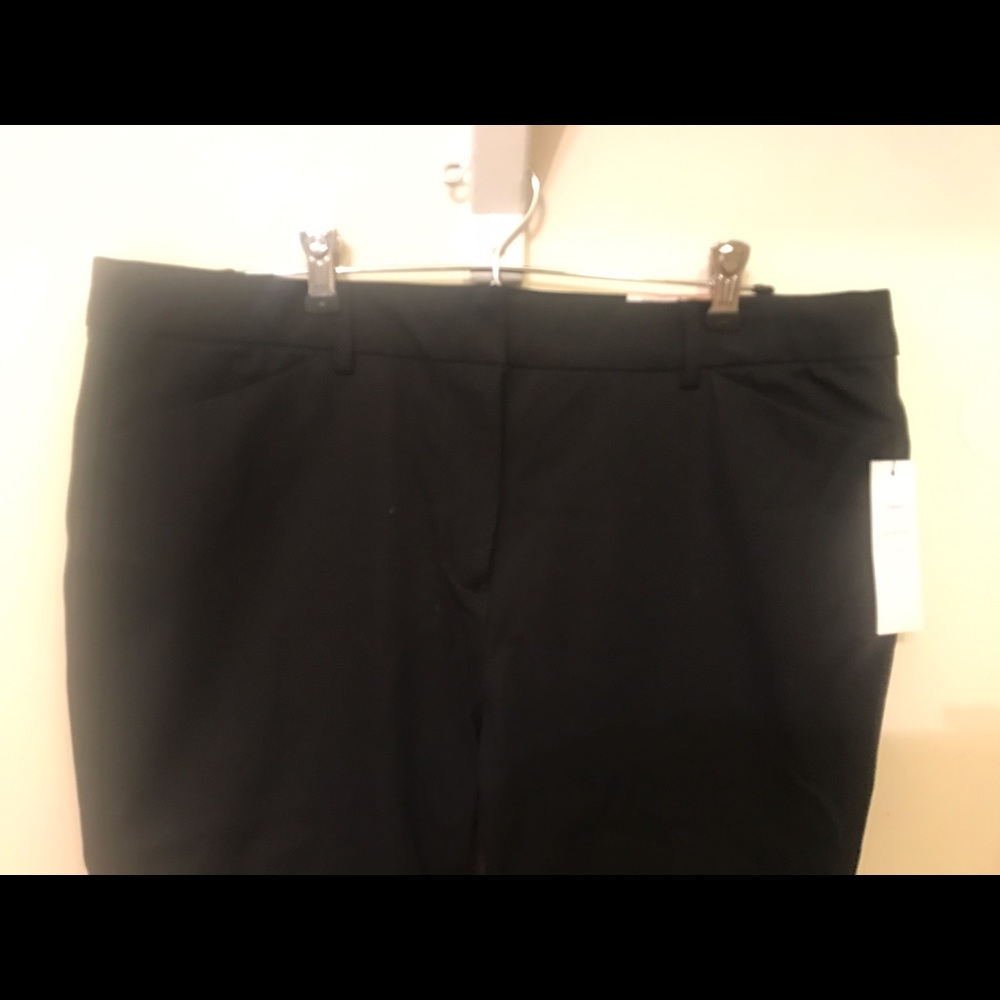 EMMA Slim Straight Leg Black Slacks
