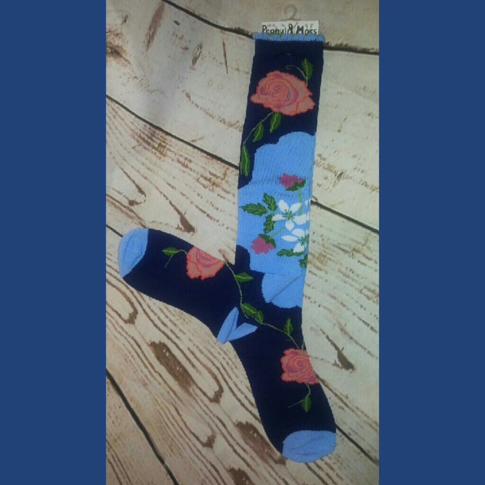 Peony and Moss Tall socks 2 or more for $10