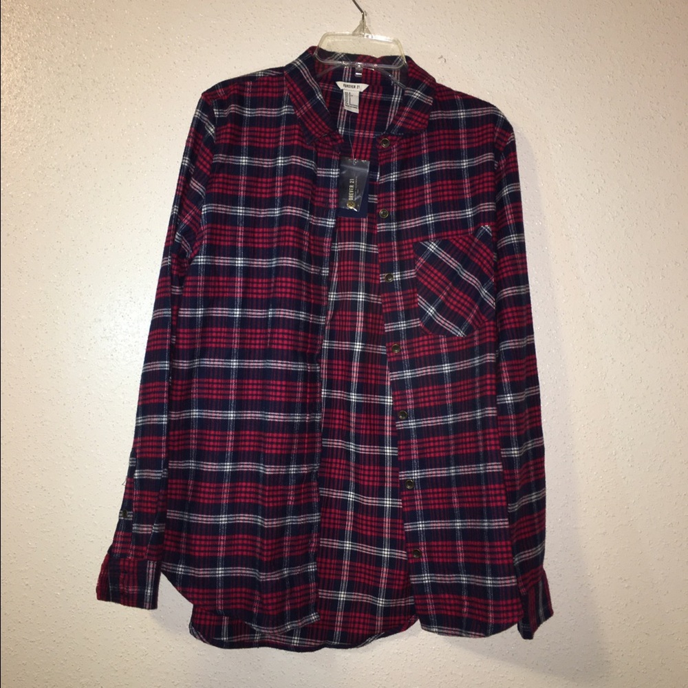 NWT Plaid Button Down
