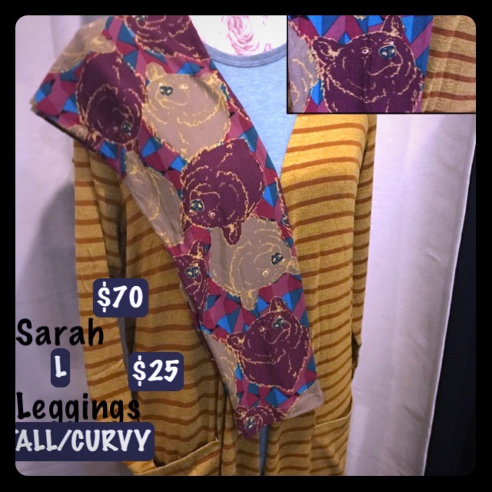 LULAROE TC Bear Leggings & L Duster Sarah NWT