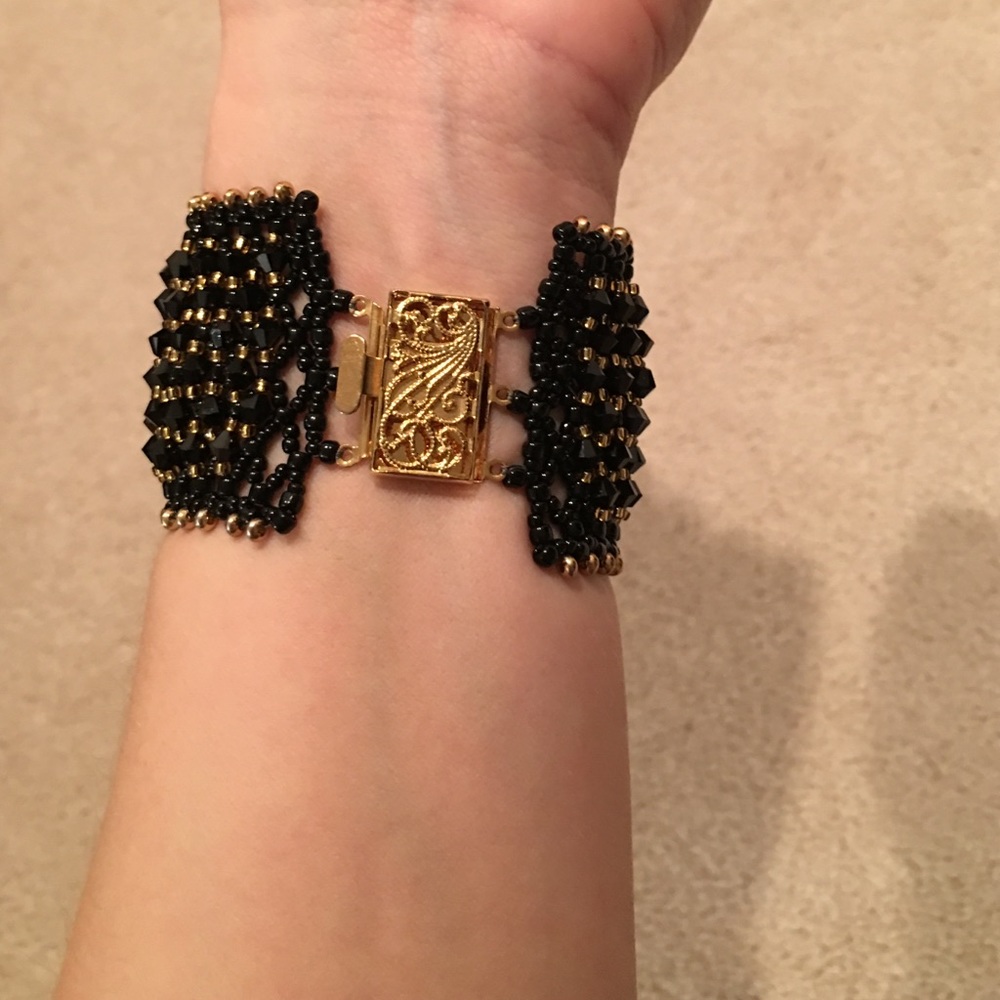 Handmade Swarovski layered bracelet - Picture 3 of 4
