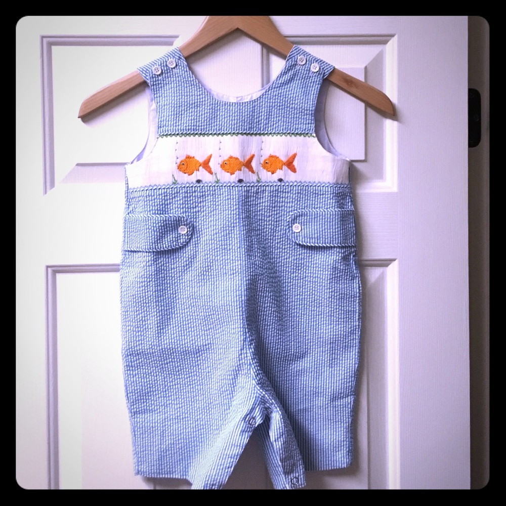 2T Fish Smocked Longall 🐟 - Brand New