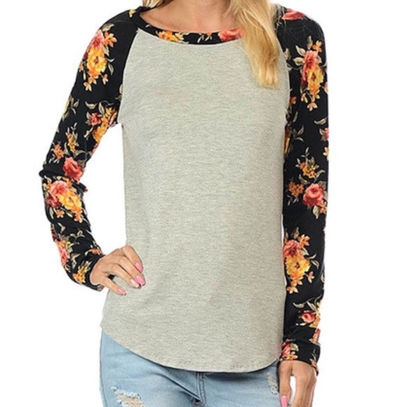 🆕 FLORAL NEW LONG SLEEVE TSHIRT - Picture 2 of 3