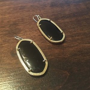 Kendra scott  Elle earrings gold and black