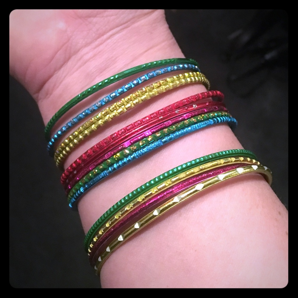 Colorful bangles bracelet