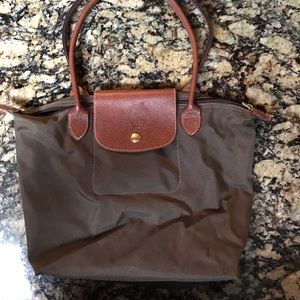 Longchamp Le Pliage small tote-Olive Green