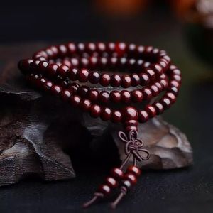 TIBETAN RED SANDALWOOD MALA BRACELET