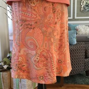 Paisley Side Zip Flowy Skirt