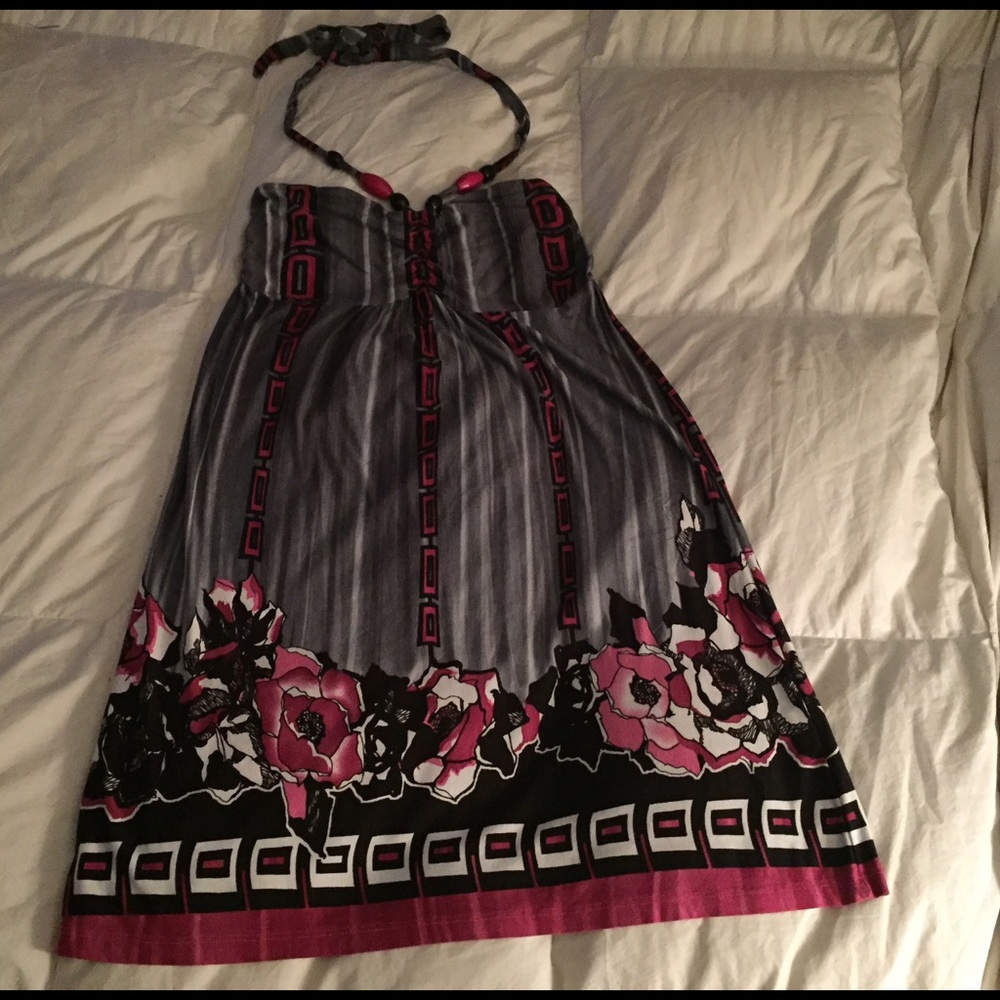 Bandeau Tie Floral Dress  Size M