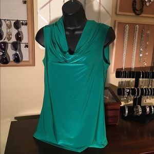 Dana Buchman Emerald Green sleeveless top - Small