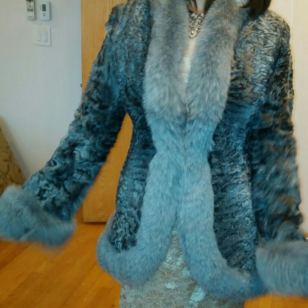 Sutton Studio for Bloomingdale Curly lamb coat