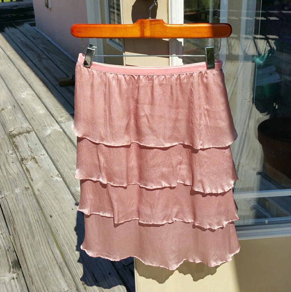 Flirty Rebecca Taylor Silk Tiered Skirt