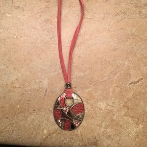 Pink lia sophia necklace.