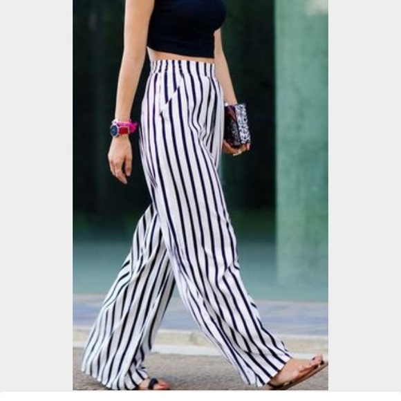 Zara Pants - Zara stripe crop pant