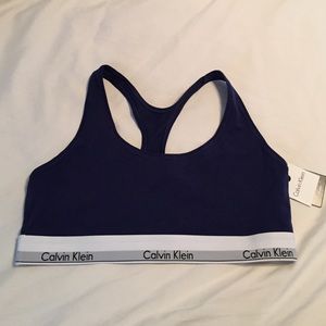 Calvin Klein sports bra navy blue
