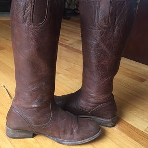 Chocolate Brown Below The Knee Frye Boots